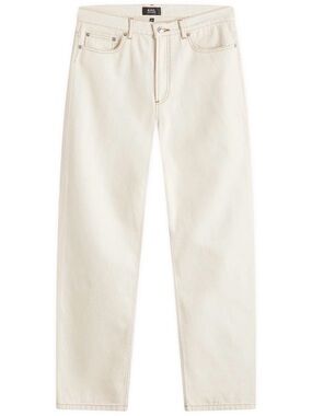 A.P.C. Cream Straight-Leg Jeans